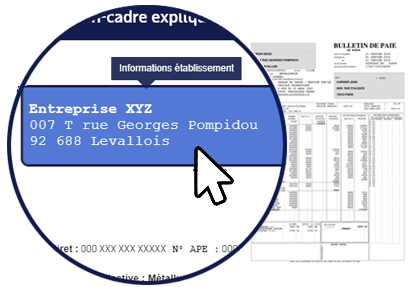 Faites glisser votre souris sur les zones du bulletin