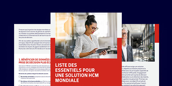 Liste des Essentiels pour Une solution HCM Mondiale
