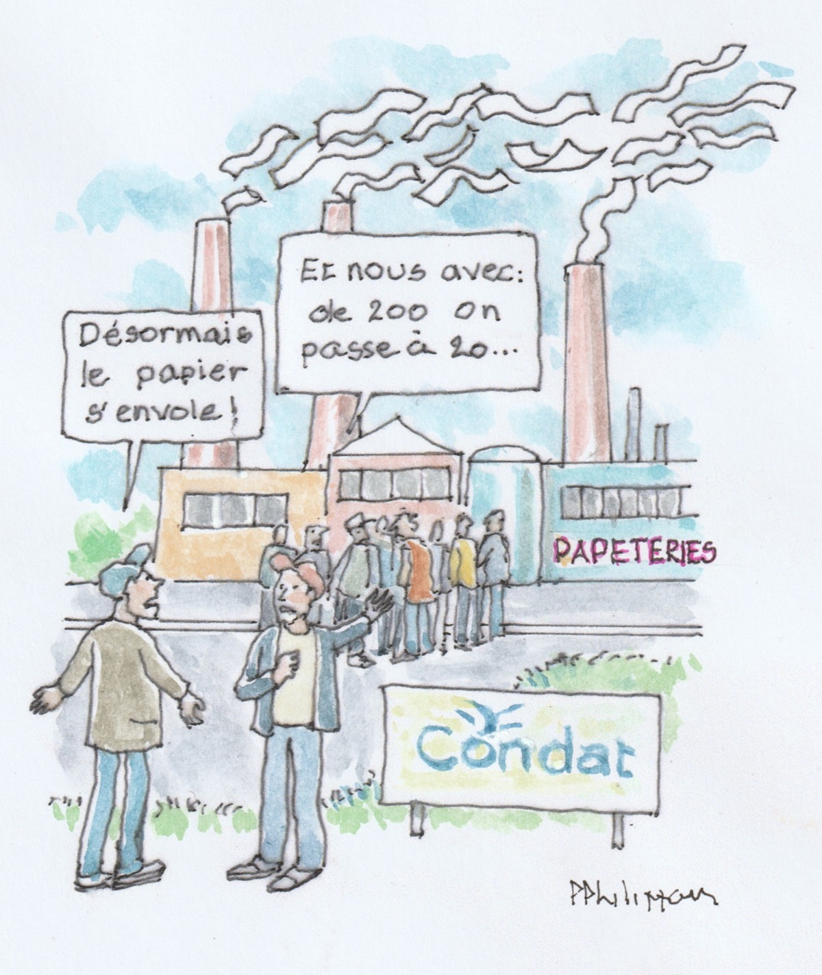 Licenciement papeterie Condat