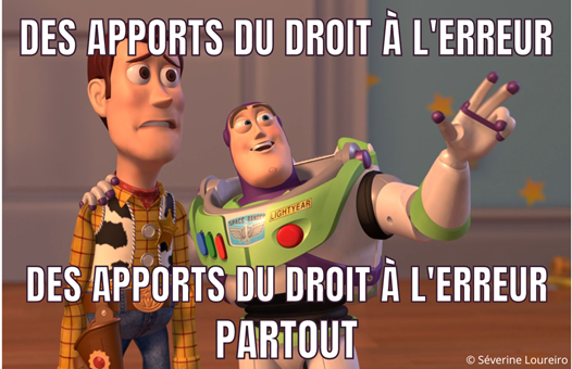 Les apports du droit à l'erreur